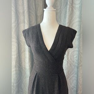 Banana Republic wool/silk blend bodycon dress with plunging neckline!